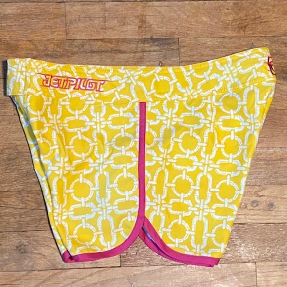 JETPILOT Boardshorts sz 5 bright yellow EUC - Picture 5 of 11